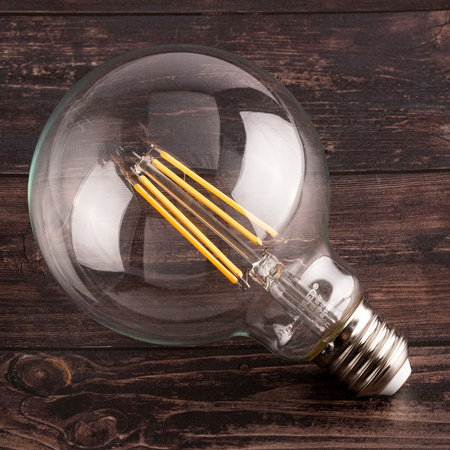 Żarówka LED E27 Kula G125 7W = 60W 806lm 4000K Neutralna 360° FILAMENT LUMILED