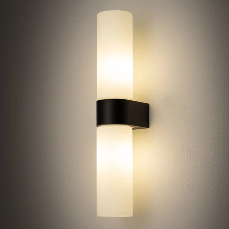 Kinkiet Ścienny Lampa Natynkowa 2x G9 Czarna Wodoodporna Łazienkowa IP44 Nowoczesna NATALIE 10728 Nowodvorski