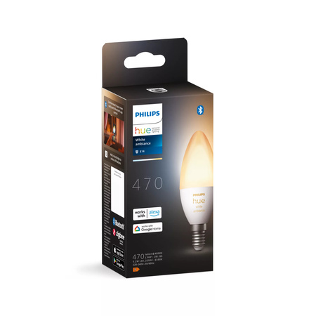 Żarówka LED Świeczka E14 B39 4W CCT PHILIPS HUE White & Ambiance Bluetooth Zigbee