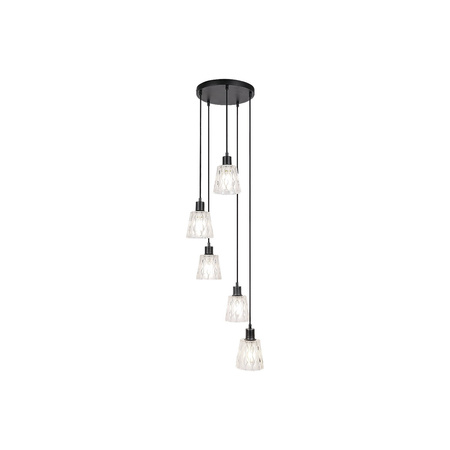 Lampa Wisząca Sufitowa 5x E27 Czarny Klasyczny Jarina Rabalux