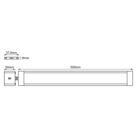 Lampka LED Podszafkowa Listwa 10W 470lm 3000K Ciepła z Czujnikiem Ruchu Biały Cabinet Ledvance