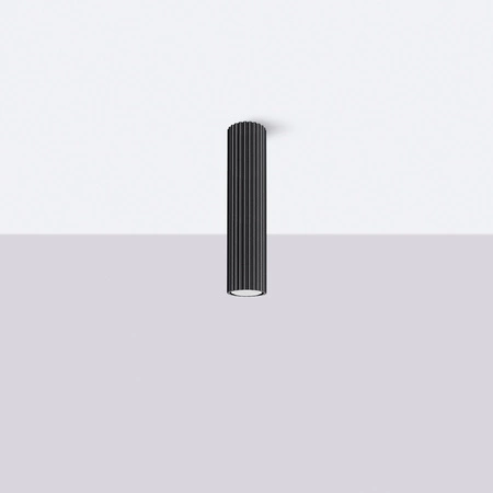 Lampa Sufitowa Reflektor Tuba Spot 1x GU10 Czarna Karbon Deep Space SL.1570 Sollux