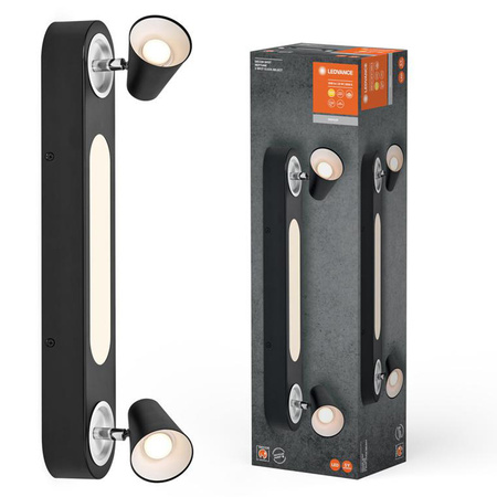 Lampa Sufitowa LED Ścienna Reflektor Kinkiet Ozdobny Oświetleniowy 20W Czarny LEDVANCE