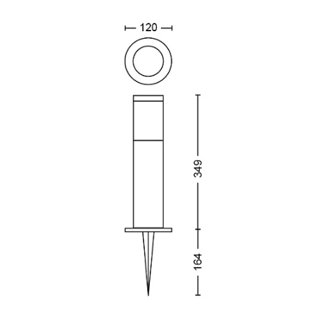 Lampa Ogrodowa Zewnętrzna SŁUPEK 34.9cm LED 6W 660lm 4000K IP44 Low Voltage 12V Philips