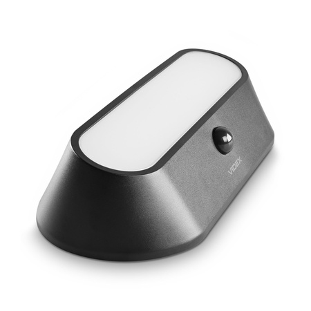 Naświetlacz Lampa Solarna z Czujnikiem 500lm 5000K Neutralna 120° 3.2V IP54 IK07 Natynkowy Czarny VIDEX