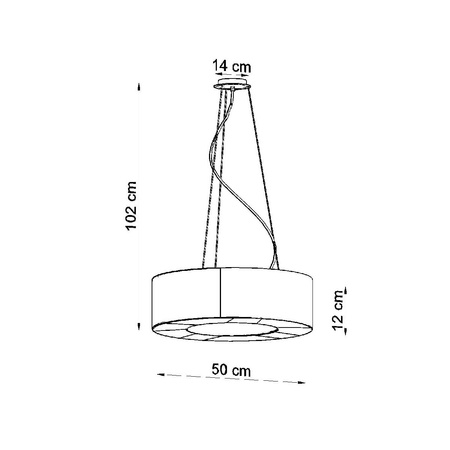 Lampa Sufitowa Wisząca Zwis 5x E27 Żyrandol Okrągła Biała Minimalistyczna Saturno Sollux