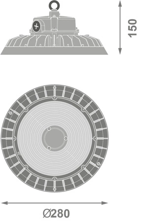 Lampa LED Oprawa Przemysłowa 200W 30000lm 6500K Zimna Czarny IP65 IK08 High Bay E Ledvance
