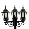 Lampa Ogrodowa Stojąca Słupek 3x E27 Czarna IP43 Liguria Sanico Goldlux