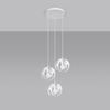 Lampa Sufitowa Wisząca Zwis 3x E27 Kulista Biała Nowoczesna Tulos Sollux