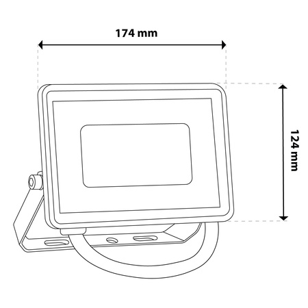 Naświetlacz LED ZONER 50W 5000LM 4000K IP65 Czarny LUMILED