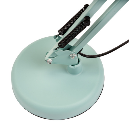 Lampka Biurkowa Kreślarska Stołowa E27 TOBI Pastelowa Niebieska Lumiled + uchwyt na blat