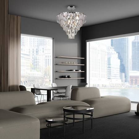 Lampa Sufitowa Żyrandol CHELSEA Chrom 6xE14 Milagro