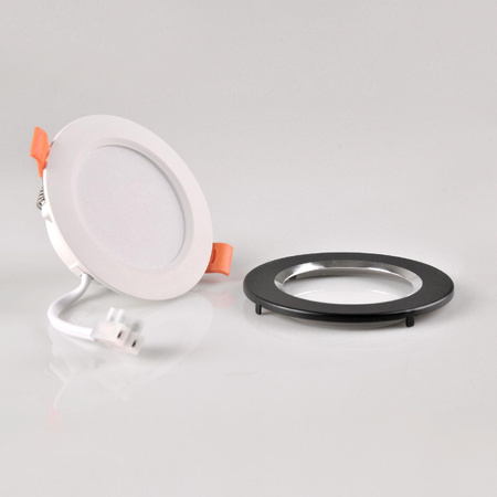 Oprawa Sufitowa Podtynkowa ZOE LED 4,8W 4000K Okrągła Oczko biała + Pierścień czarno - srebrny