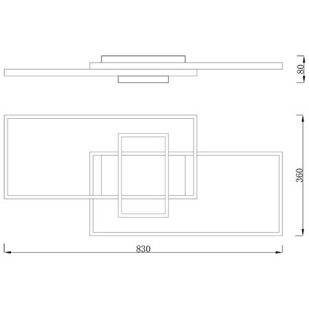 Lampa Sufitowa Żyrandol LED 90W CCT GALAXIS VELA Czarny + Pilot Sterujący