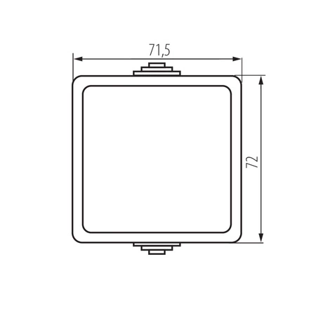 Łącznik Zwierny Pojedynczy 10A Kwadratowy Biały TEKNO Kanlux