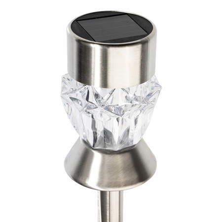 Lampa ogrodowa LED solarna wbijana KRYSZTAŁ RGB