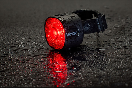 Lampka Latarka Rowerowa Tylna Czerwona SMART USB-C 6 Trybów IP66 MOCNA VAYOX