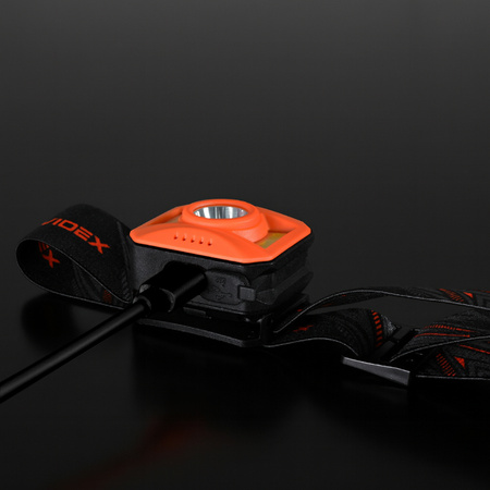 Latarka Czołowa Akumulatorowa LED 5W 400lm 8 Trybów Pracy USB-C Wodoszczelna IP65 Videx