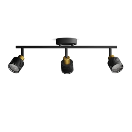 Lampa Sufitowa Reflektor 3x GU10 Czarna-Miedziana Niall Philips