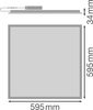 Panel LED Oprawa Biurowa Lampa Sufitowa 36W 3600lm 3000K Ciepła Ściemnialna Natynkowa Podtynkowa Biały 60x60cm UGR19 Value Ledvance