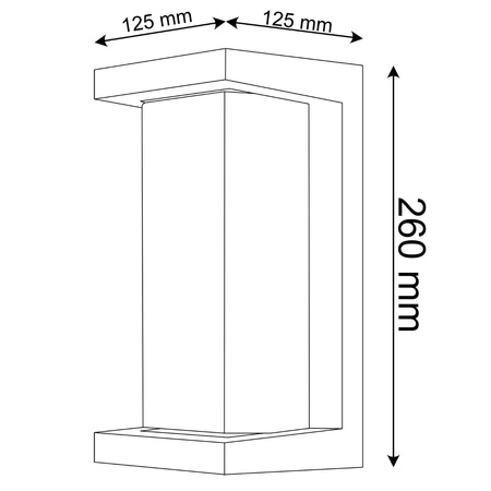 Lampa Ogrodowa Kinkiet Elewacyjny E27 HYDRA Czarny