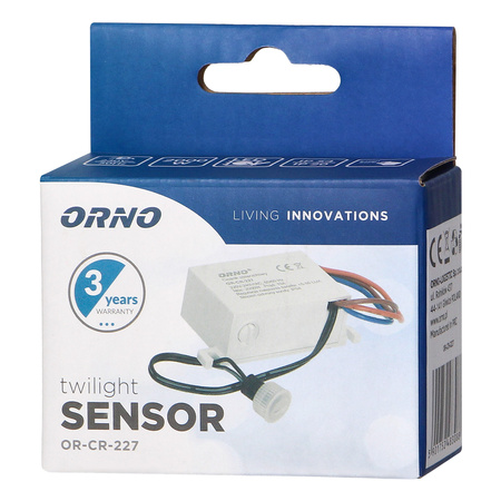 Czujnik Zmierzchowy Z Zewnętrzną Sondą 2000W IP54 Mini Biały ORNO