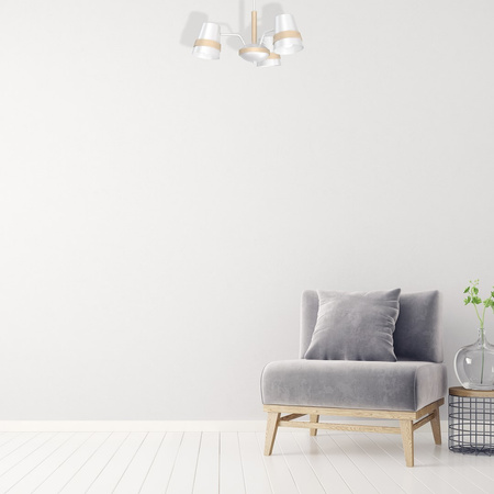 Lampa Sufitowa Żyrandol VENEZIA Biała 3xE27 Milagro