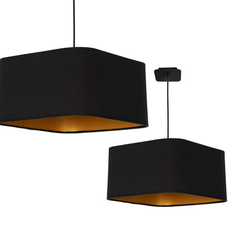 Lampa Wisząca Sufitowa NAPOLI Czarna Złota 1xE27 Milagro