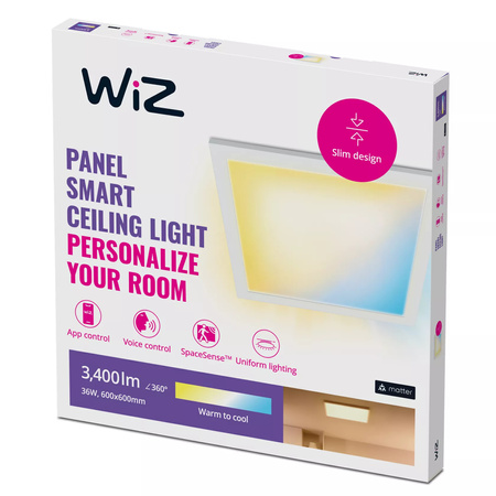 Panel LED Natynkowy 60x60 Lampa Sufitowa KASETON 36W Biały SMART WiFi WiZ