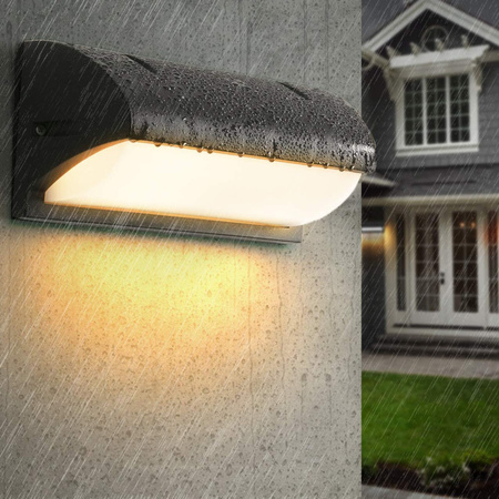 Lampa Ogrodowa Kinkiet Elewacyjny E27 DRACO Czarny