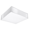 Lampa Sufitowa Plafon 2x E27 Kwadratowa Biała Minimalistyczna Horus Sollux