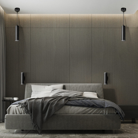 Lampa Sufitowa Wisząca Zwis GU10 Czarna PARIS Sanico Goldlux