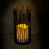Lampa Ogrodowa LED bateryjna LATARENKA LED NYBORG 22cm IP44 2xAA czarna metal GOLDLUX (Polux)