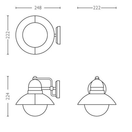 Kinkiet Ogrodowy Lampa Elewacyjna Zewnętrzna LATARNIA E27 IP44 Czarna Hoverfly Philips
