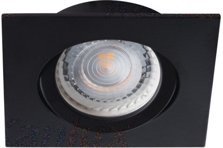 Oprawa sufitowa halogenowa podtynkowa kwadratowa DALLA MR16 Gx5,3 czarna Kanlux