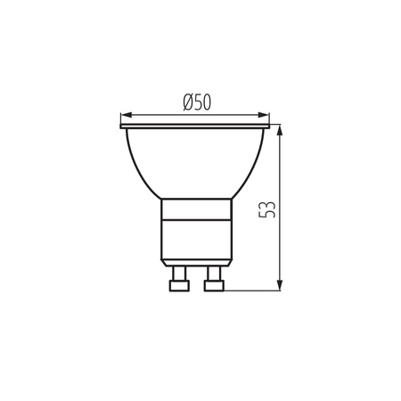 Żarówka LED GU10 PAR16 6.5W = 88W 880lm 6500K Zimna 100° Srebrny XLED Kanlux
