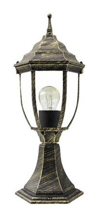 Lampa Ogrodowa LED Zewnętrzna NIZZA E27 IP43 Słupek 41cm Antyczne Złoto RABALUX