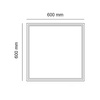 Ramka Natynkowa do Panelu LED 60 x 60 cm Czarna ECOLIGHT