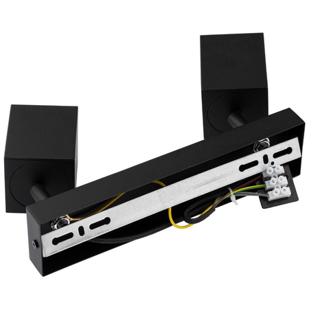 Lampa Sufitowa Ścienna Reflektor 2xGU10 QUANTUS Czarna