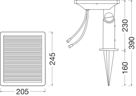 Panel Solarny Słoneczny Zewnętrzny IP44 Czarny LEDVANCE