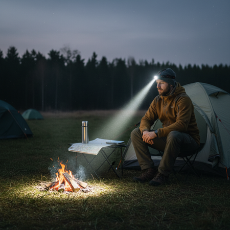 Latarka Czołowa Przenośna 2w1 LED 10W 600lm 7 Trybów Pracy Wodoszczelna IP66 Videx