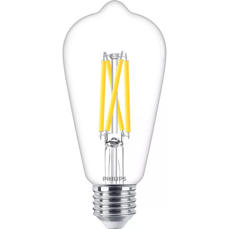 Żarówka LED E27 Edison ST64 5.9W = 60W 806lm 2200-2700K Ciepła CRI90 FILAMENT Ściemnialna WarmGlow Philips
