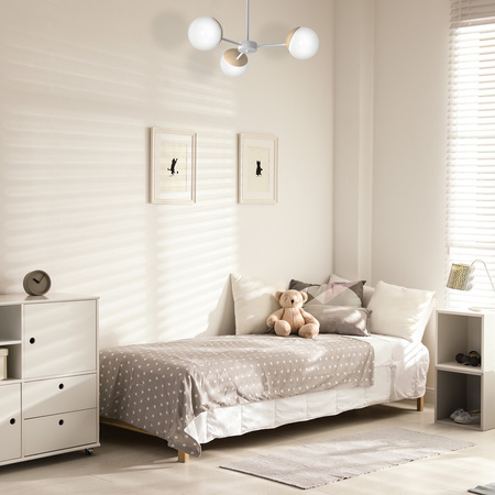 Lampa Sufitowa Żyrandol SFERA Drewniana 3xE14 Milagro