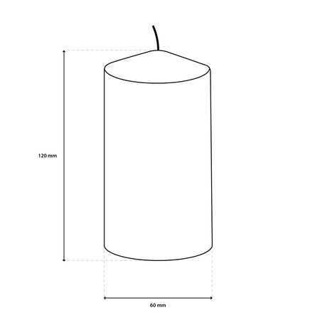 Świeczka Świeca Walcowa Tradycyjna 12cm Biała