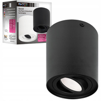 Oprawa Natynkowa Halogenowa Tuba Reflektor Spot GU10 Okrągła Ruchoma Czarna Masterled