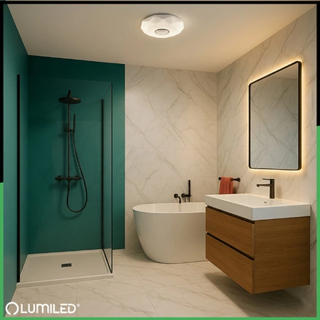 Plafon LED Lampa Sufitowa Natynkowa WESTA 48W CCT Biały Okrągły 40cm + PILOT LUMILED