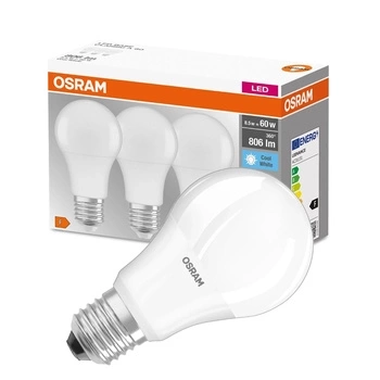 3x Żarówka LED A60 E27 8W = 60W 806lm 4000K Neutralna 150° BASE Osram