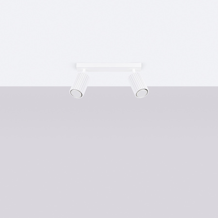 Lampa Sufitowa Reflektor Tuba Spot 2x GU10 Biała Karbon Deep Space SL.1542 Sollux