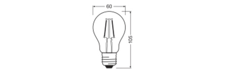 Żarówka LED E27 A60 1W = 15W 136lm 2700K Ciepła 300° Filament STAR CLASSIC Osram