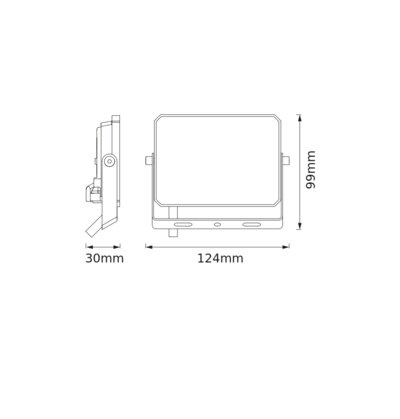 Naświetlacz LED Halogen Zewnętrzny Reflektor 30W 3000K 2700lm IP65 FLOODLIGHT LUX OSRAM